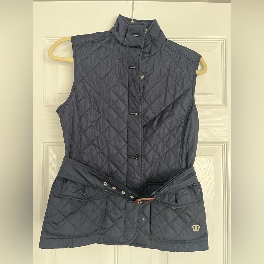 Navy quilted MaxMara vest
